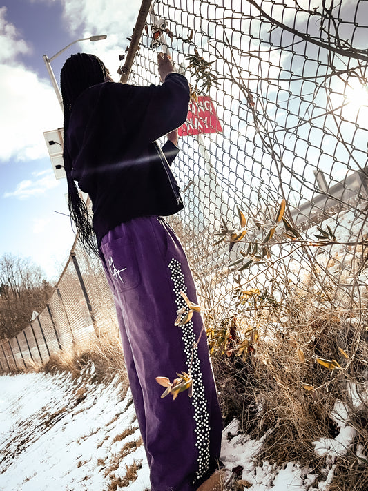 M1ND - Rhinestone Sweatpants